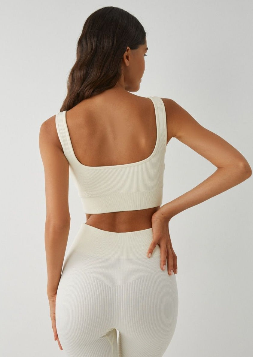 Ensemble Long - FitBasic - Blanc - Vente Finale