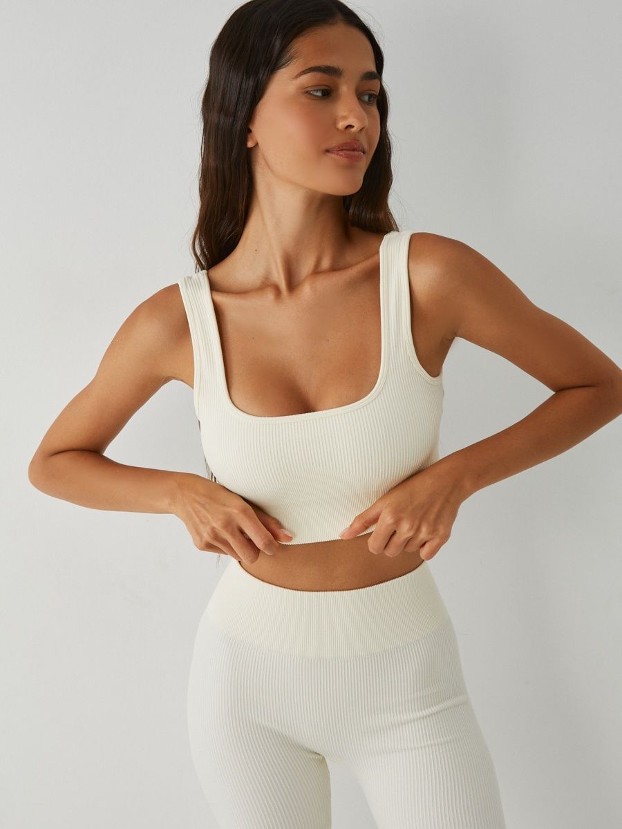Ensemble Long - FitBasic - Blanc - Vente Finale